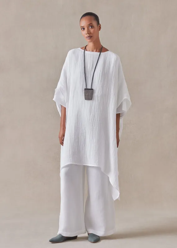 linen scoop neck kaftan - very long sold by eskandar