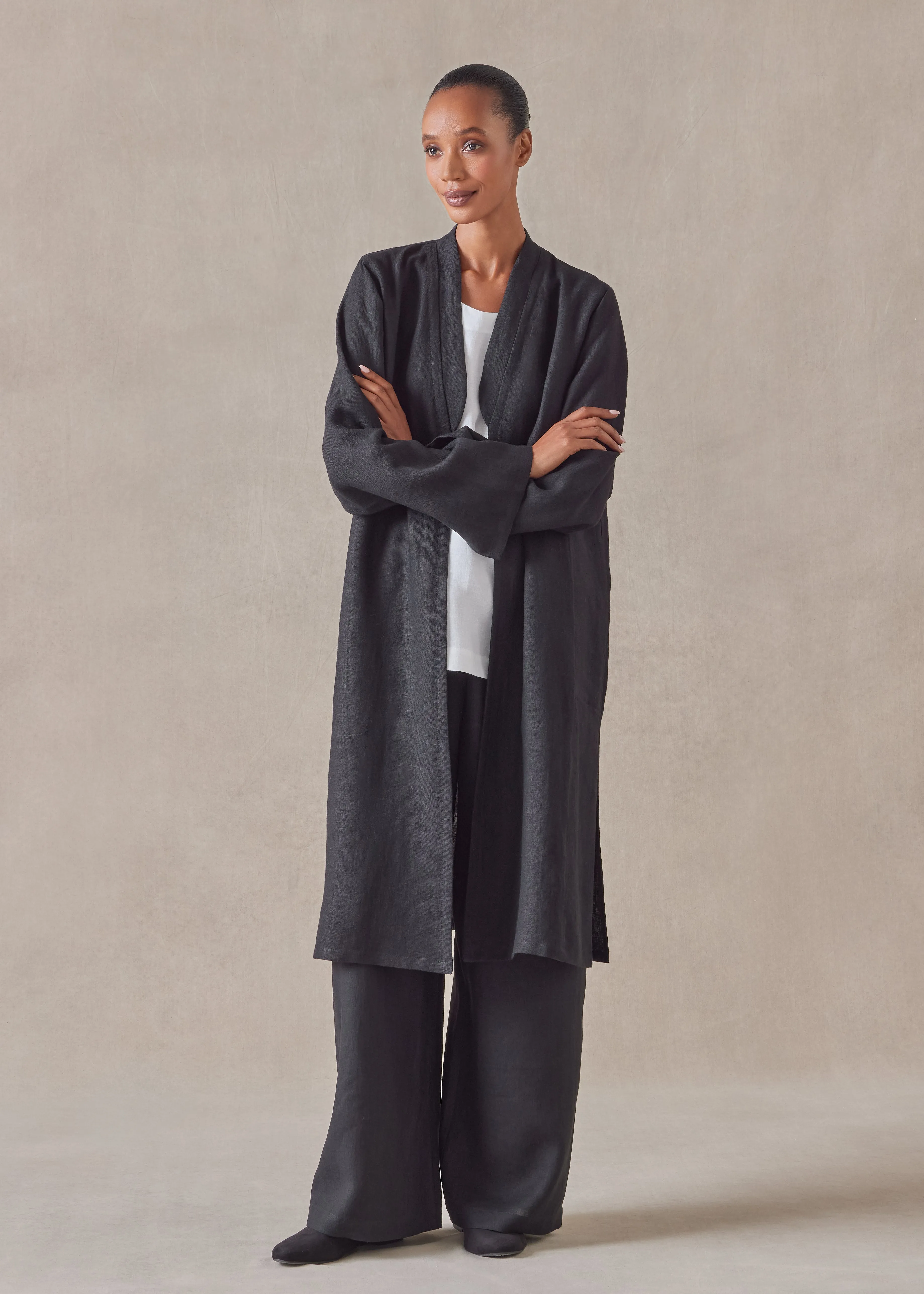 linen bakhtiari coat sold by eskandar