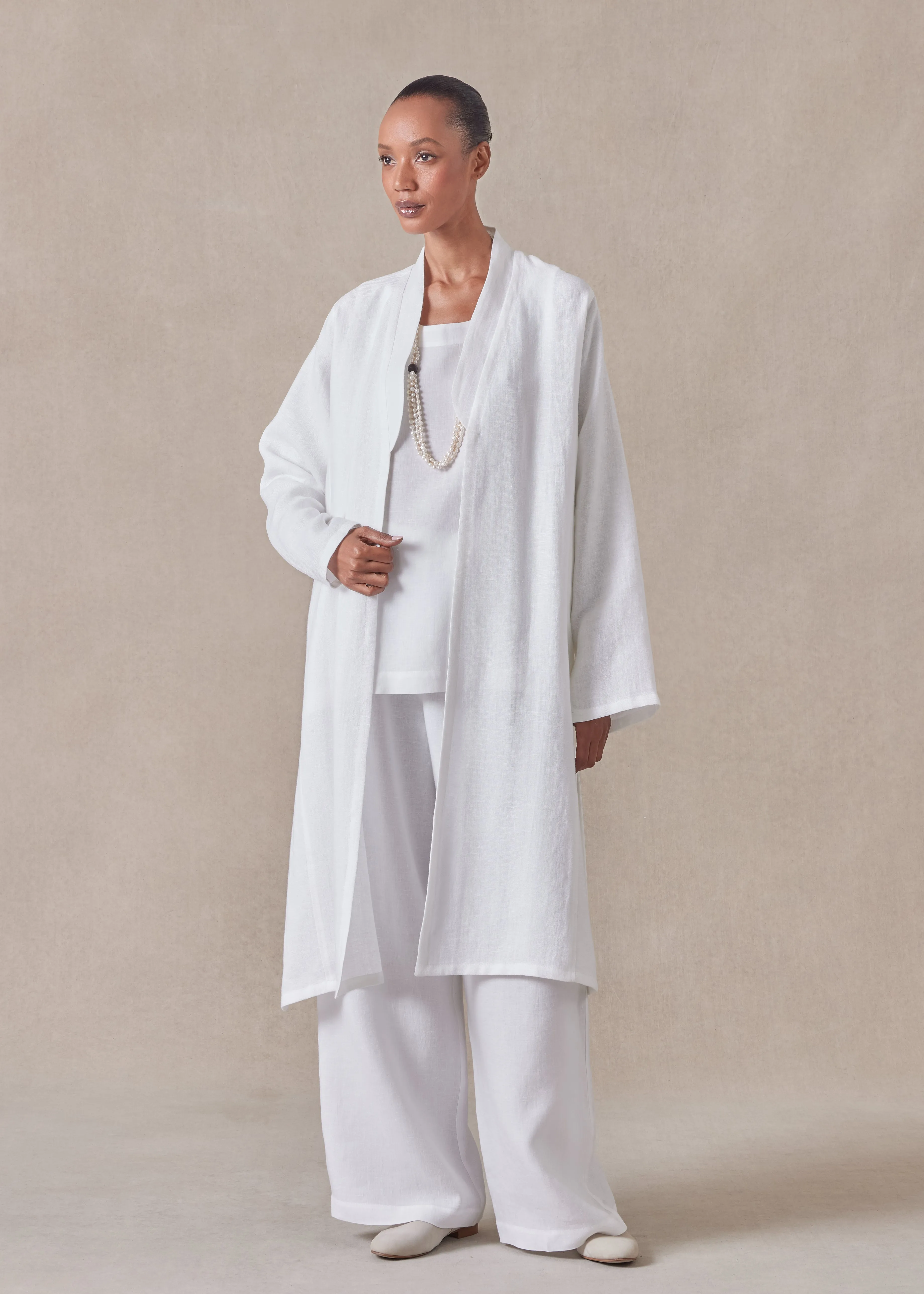 linen bakhtiari coat sold by eskandar
