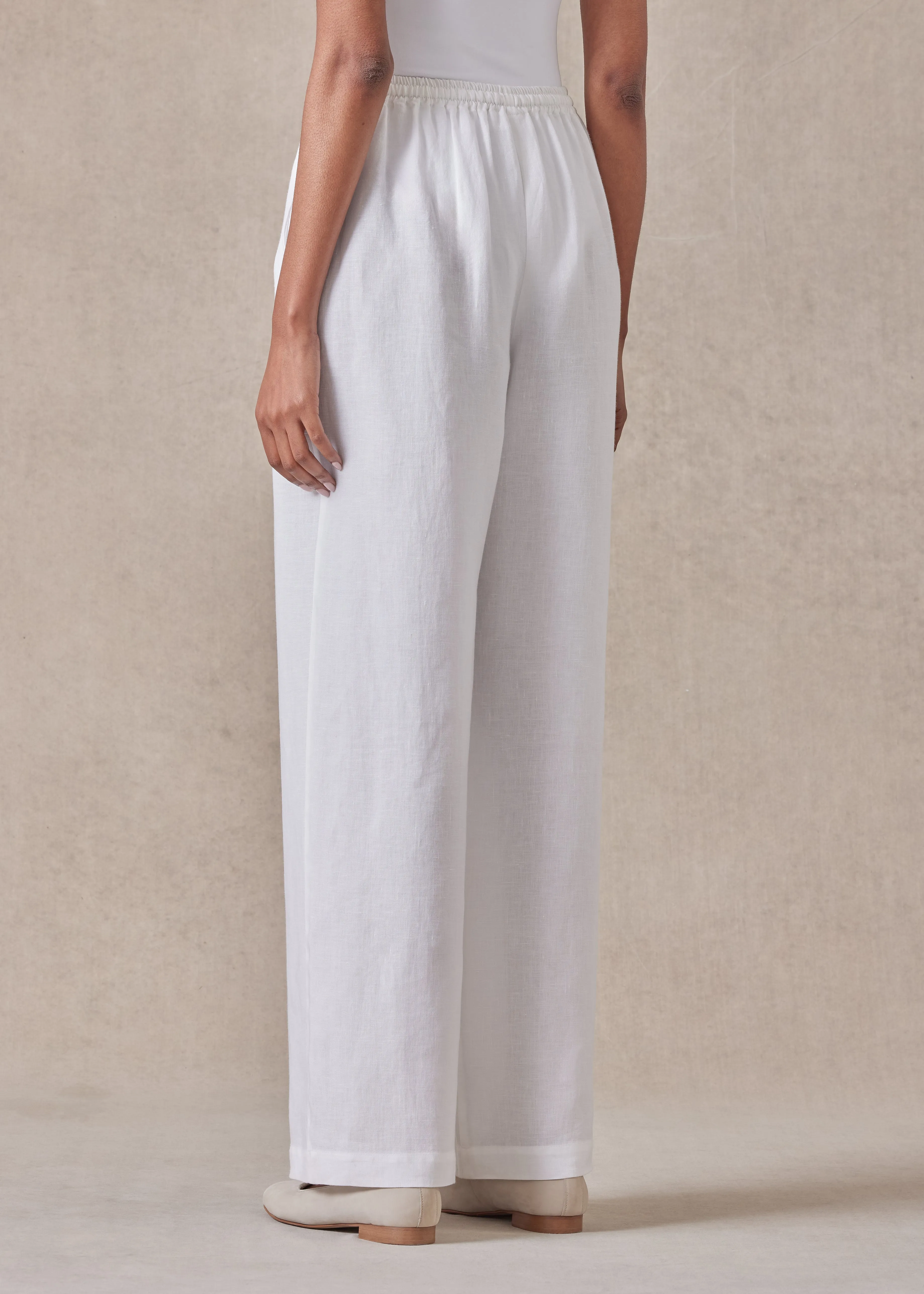 linen patchpocket drawstring trouser sold by eskandar product image thumbnail 4