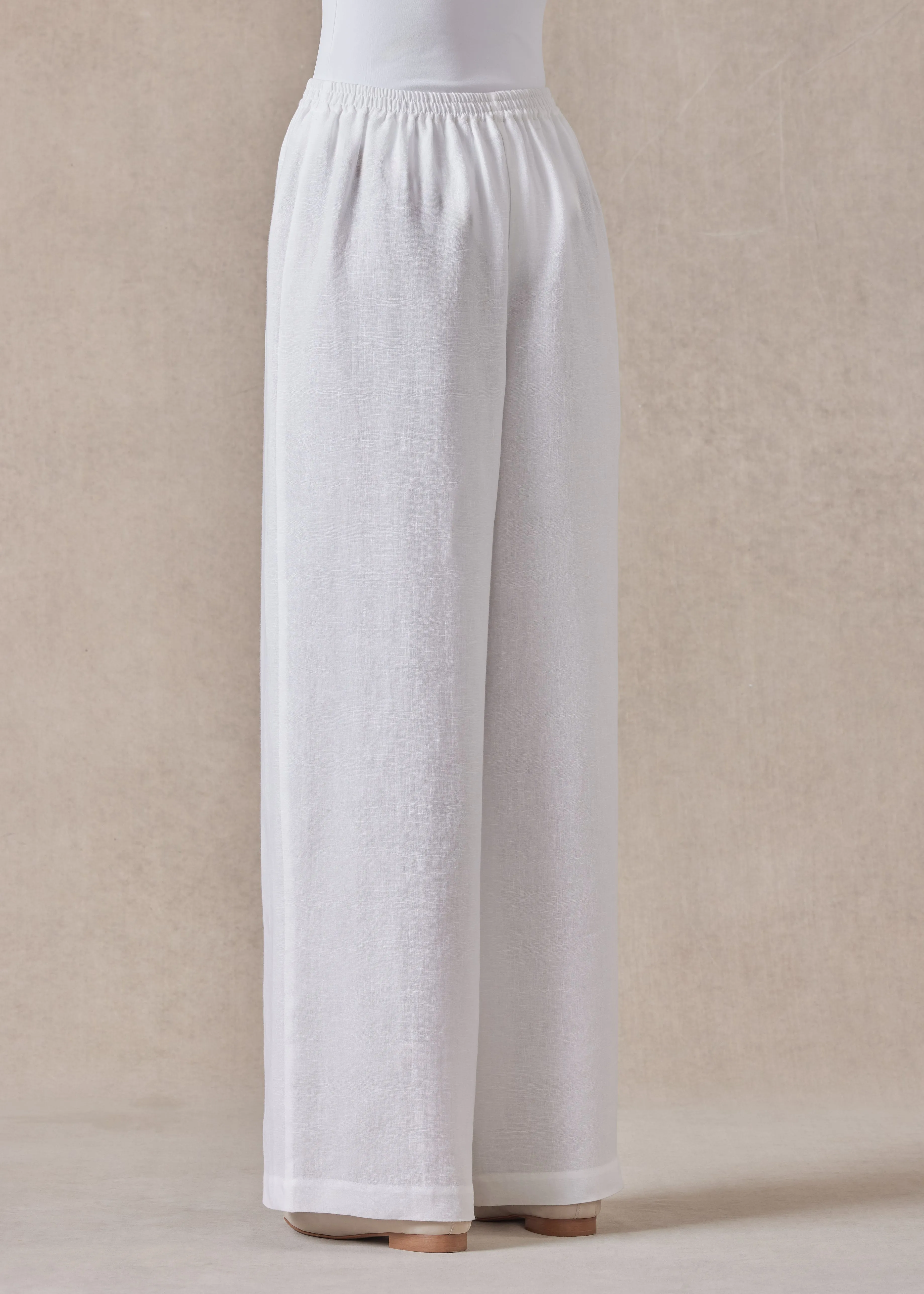 linen flared trouser sold by eskandar product image thumbnail 4