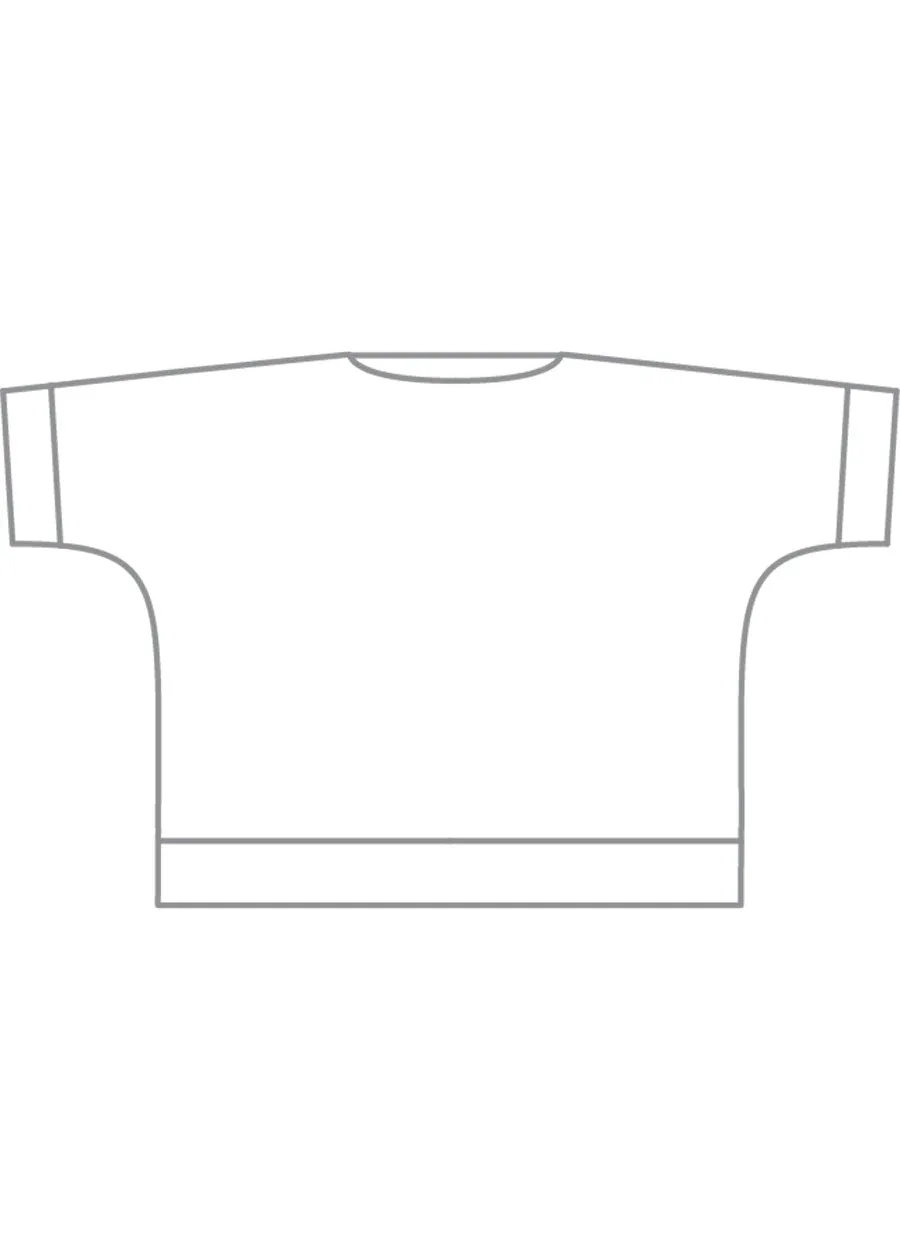 linen scoop neck 3/4 sleeve top with hembands - mid plus sold by eskandar product image thumbnail 4