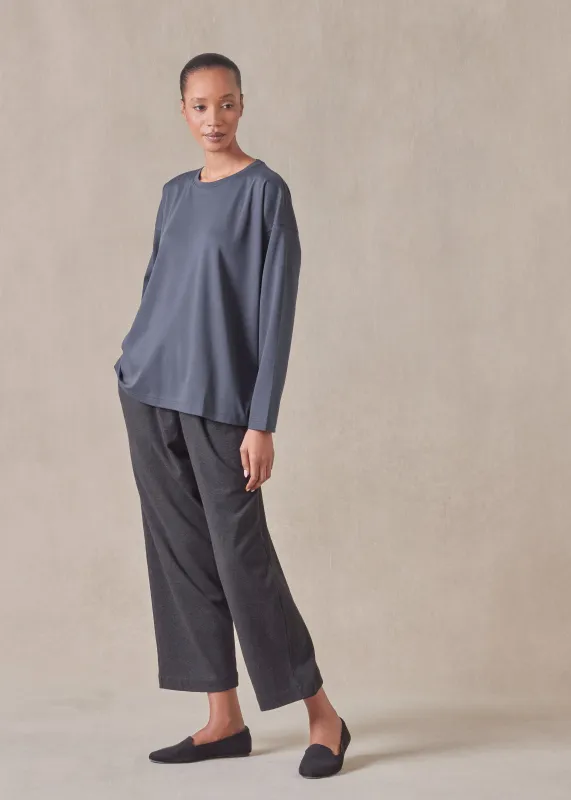 long sleeve smaller round neck - mid sold by eskandar