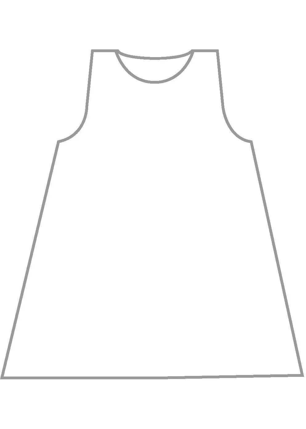 a-line round neck shell - long sold by eskandar product image thumbnail 4