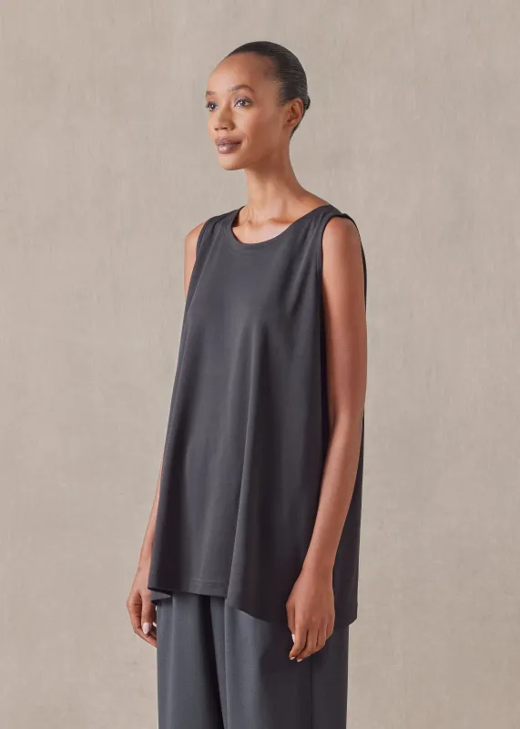 a-line round neck shell - long sold by eskandar