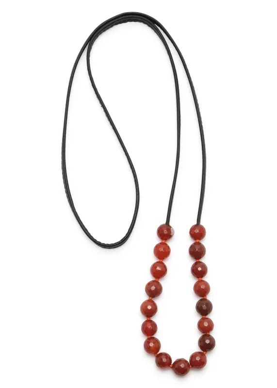 single strand necklace of semi-precious gemstones sold by eskandar