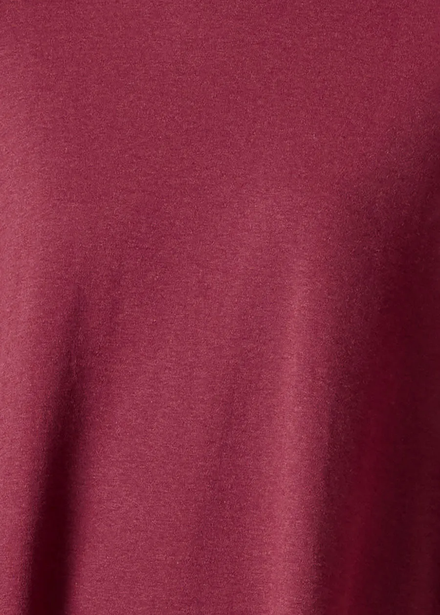 cotton jersey sloped shoulder round neck poncho - long plus sold by eskandar product image thumbnail 5