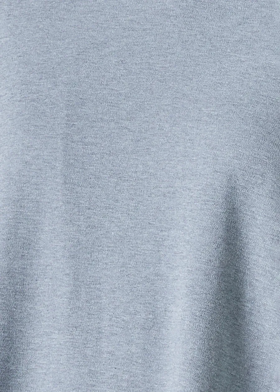 cotton jersey hooded top - long (stormblue) sold by eskandar product image thumbnail 5