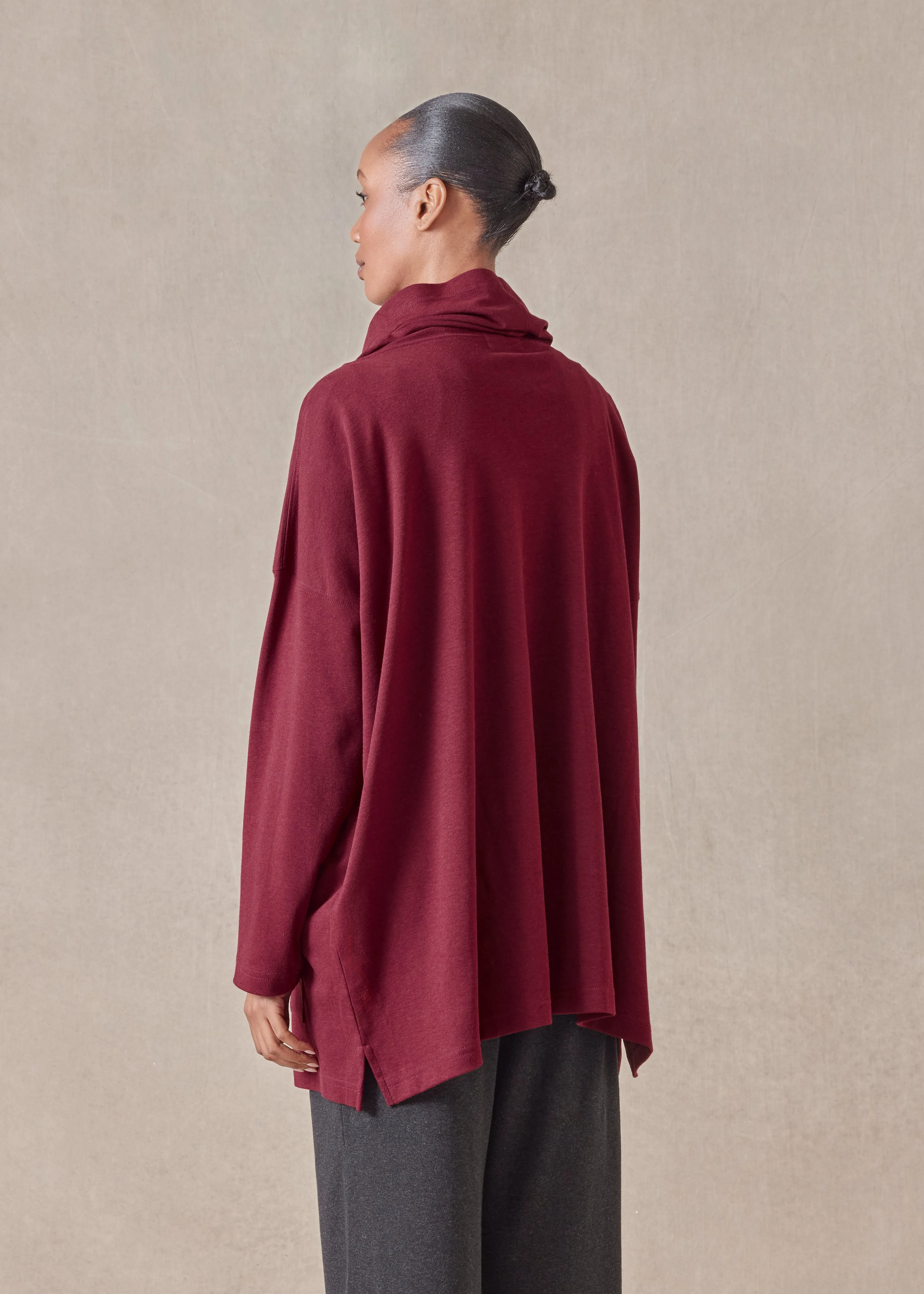 cotton jersey monks top with pouch pocket sold by eskandar product image thumbnail 4