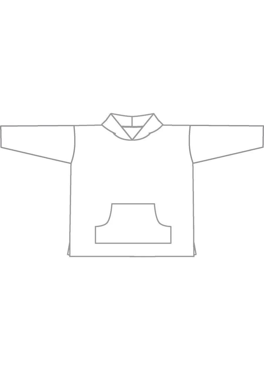 cotton jersey hooded top - long (silvergrey) sold by eskandar product image thumbnail 5