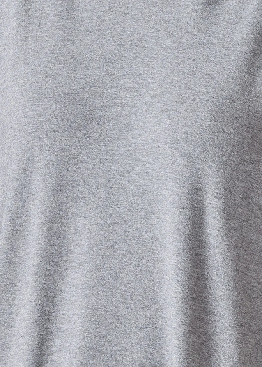 cotton jersey hooded top - long (silvergrey) sold by eskandar product image thumbnail 4