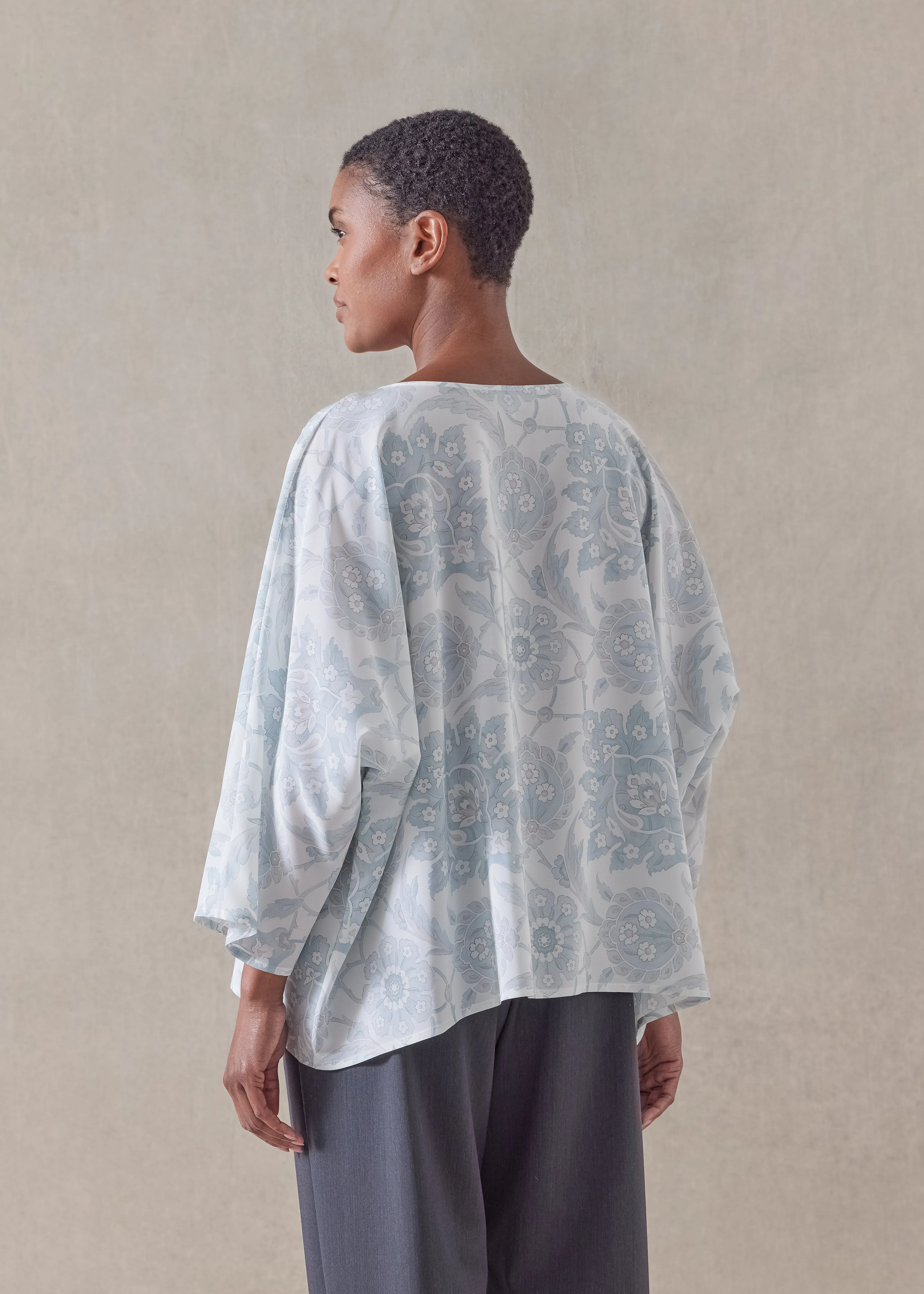 silk boat neck top - mid sold by eskandar product image thumbnail 4