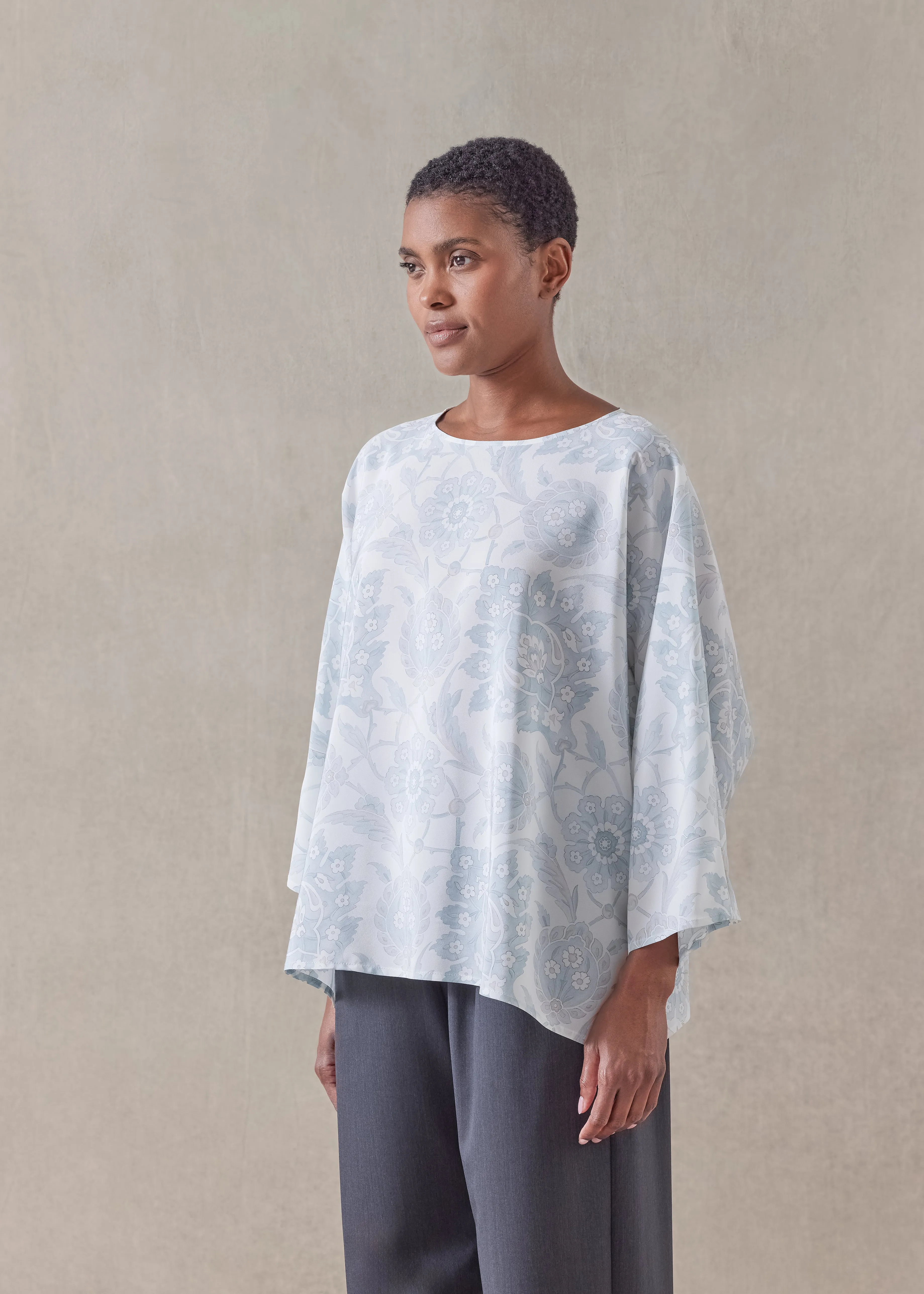 silk boat neck top - mid sold by eskandar product image thumbnail 2