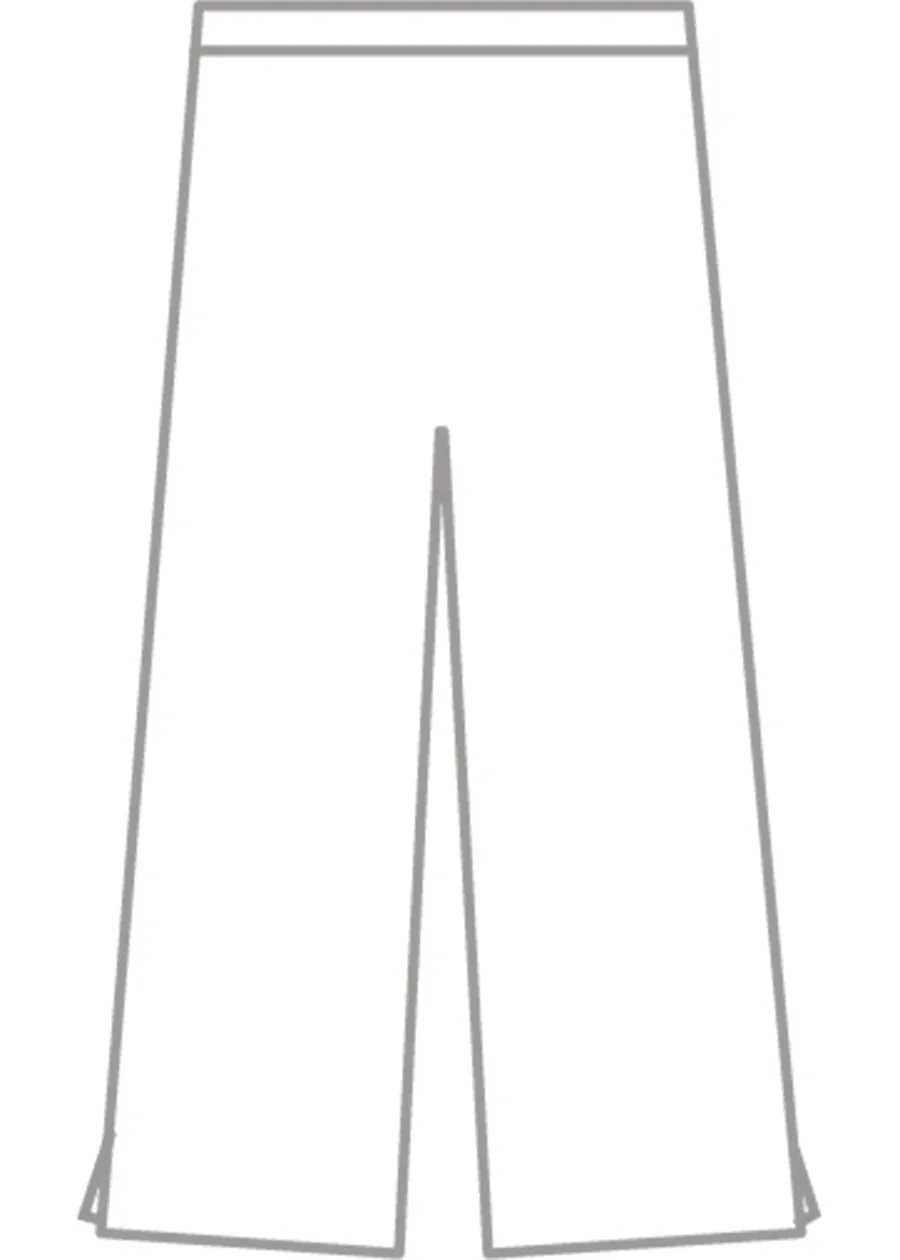 wool silk longer japanese trouser with ankle slits (greypale) sold by eskandar product image thumbnail 5