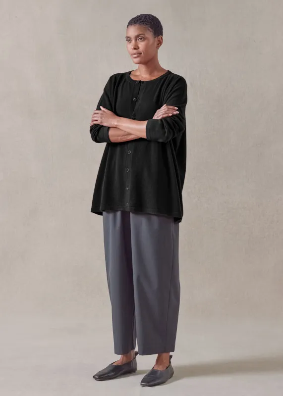 cashmere slim sleeve cardigan - mid plus sold by eskandar