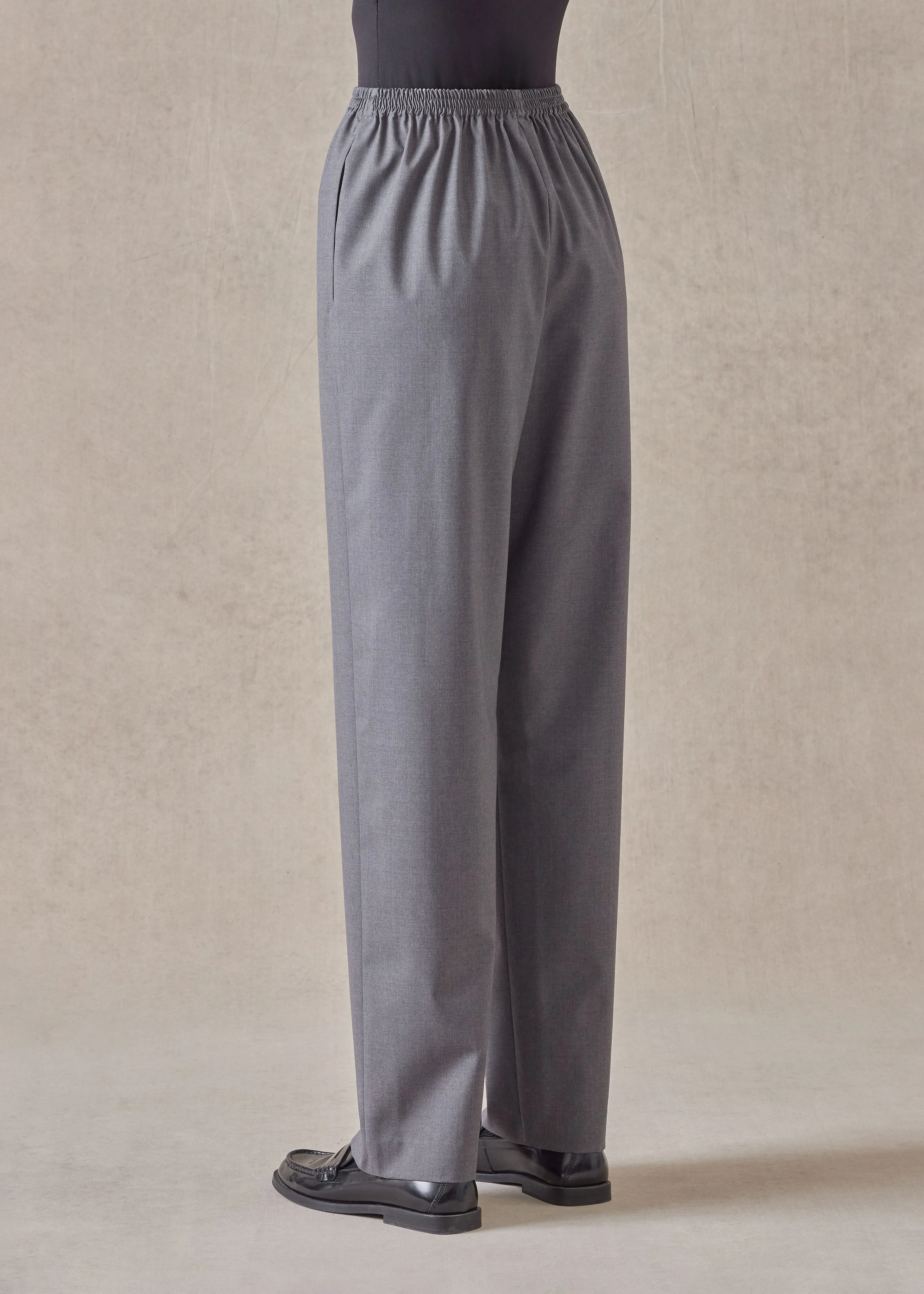 tropical wool regular trouser (lightgrey) sold by eskandar product image thumbnail 4