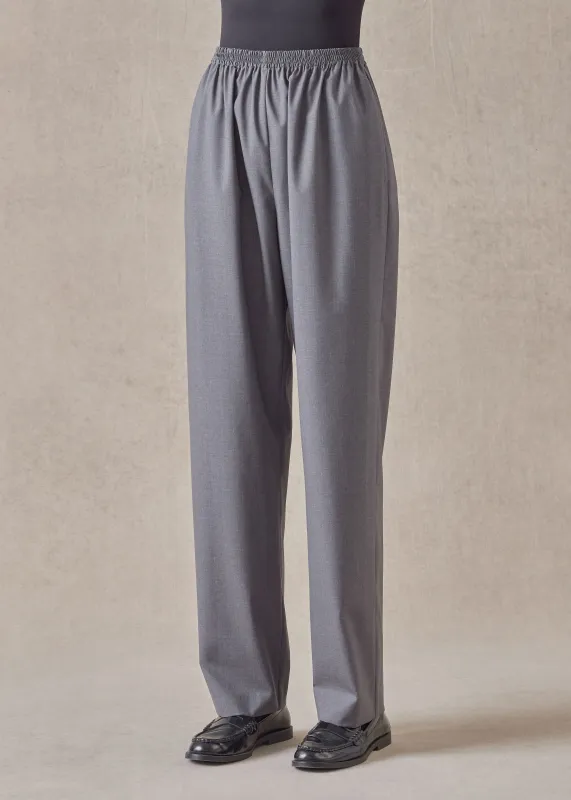 tropical wool regular trouser (lightgrey) sold by eskandar