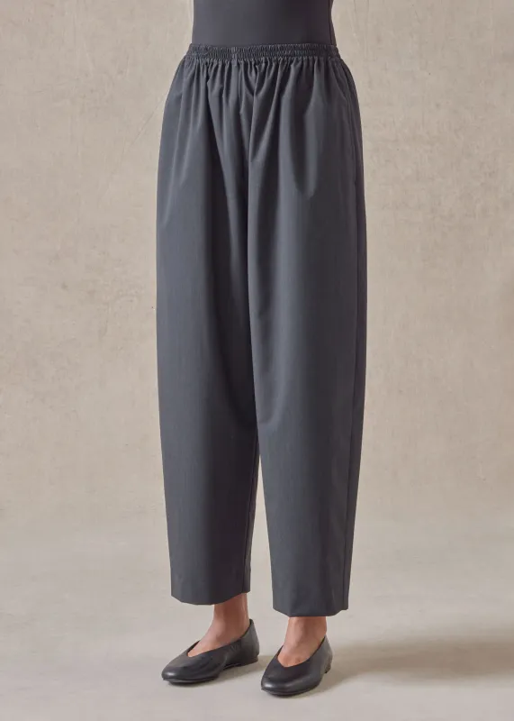 tropical wool japanese trouser (charcoal) sold by eskandar