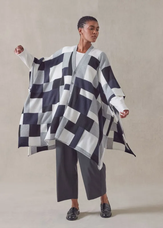 cashmere extra wide sleeveless cardigan tabard - long plus sold by eskandar