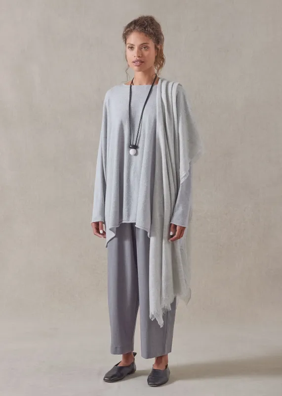 cashmere a-line bateau neck sweater - long (coyote) sold by eskandar
