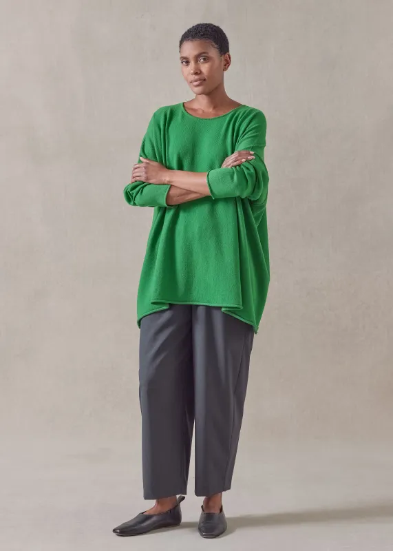 cashmere a-line bateau neck sweater - long sold by eskandar