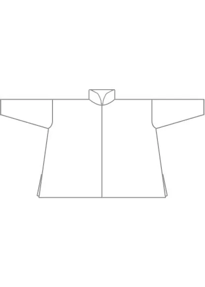 silk wide a-line shirt with chinese collar - mid plus sold by eskandar product image thumbnail 5