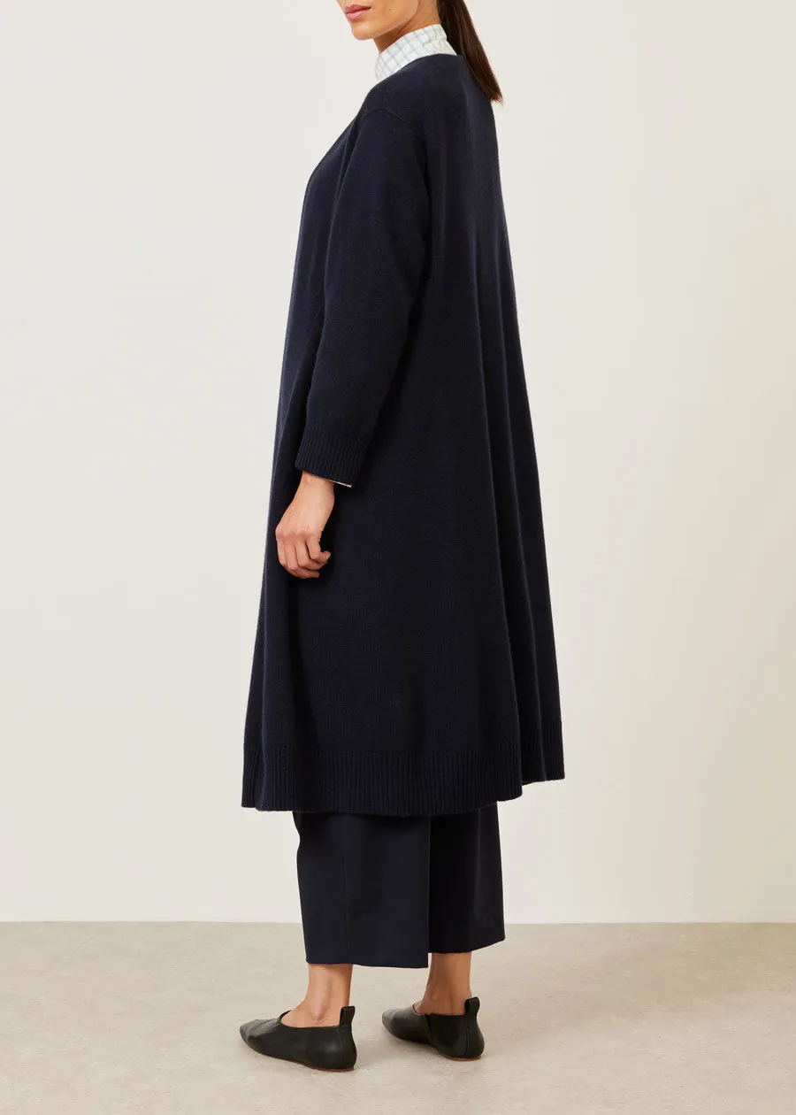 cashmere knitted a-line cardigan coat sold by eskandar product image thumbnail 4