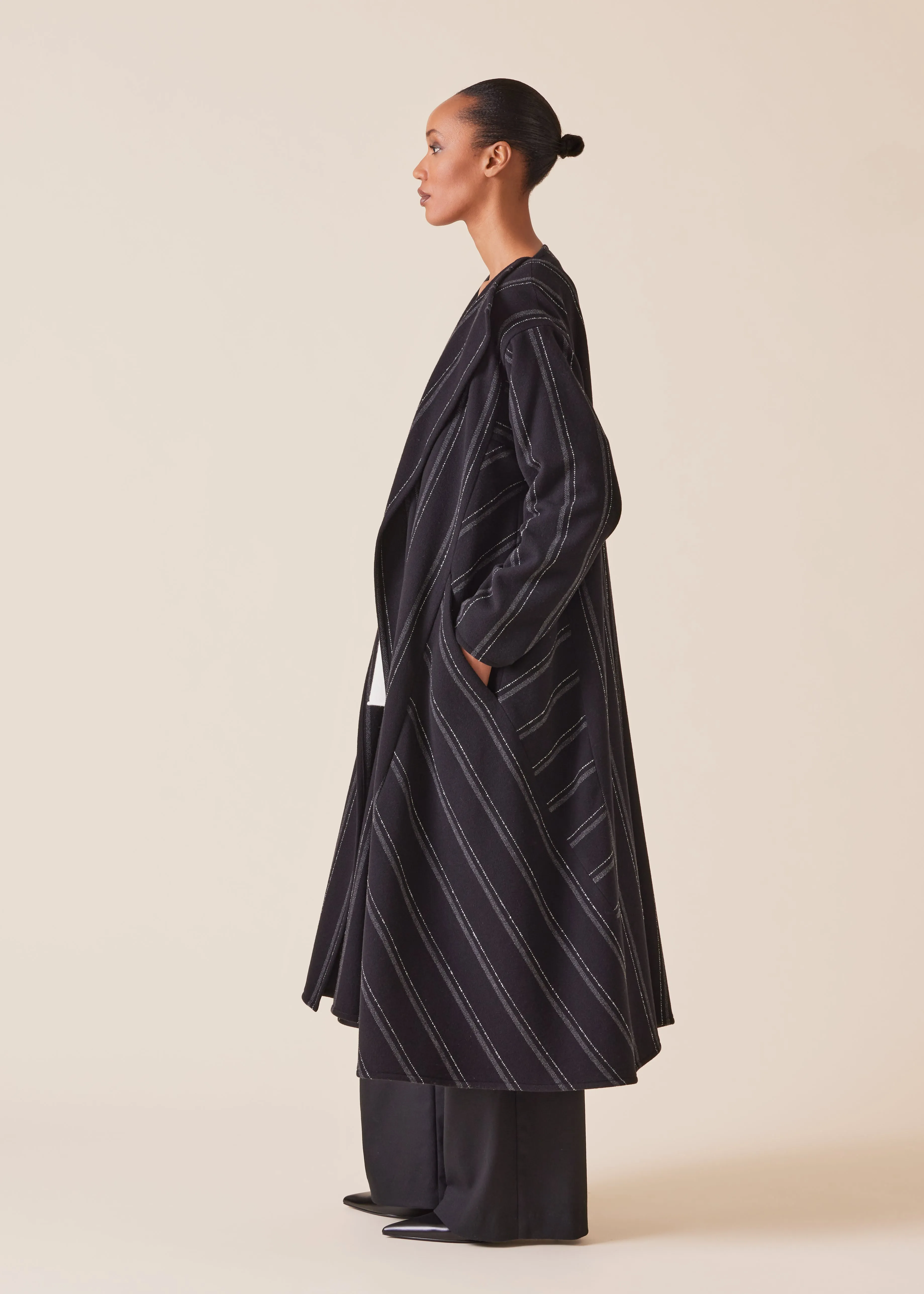 wool cashmere mix caucasus robe coat sold by eskandar product image thumbnail 2