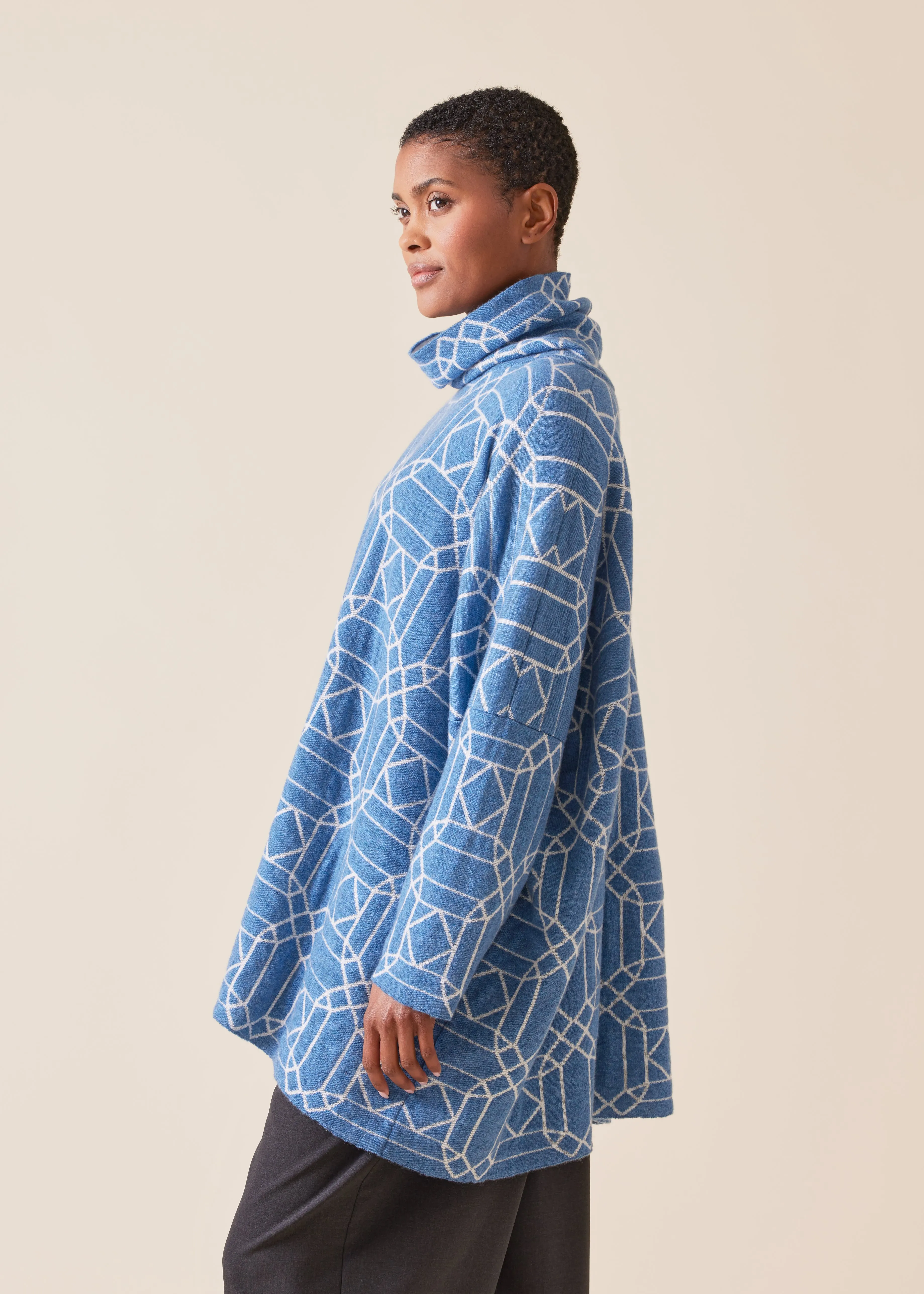 cashmere knitted monks top - long sold by eskandar product image thumbnail 2