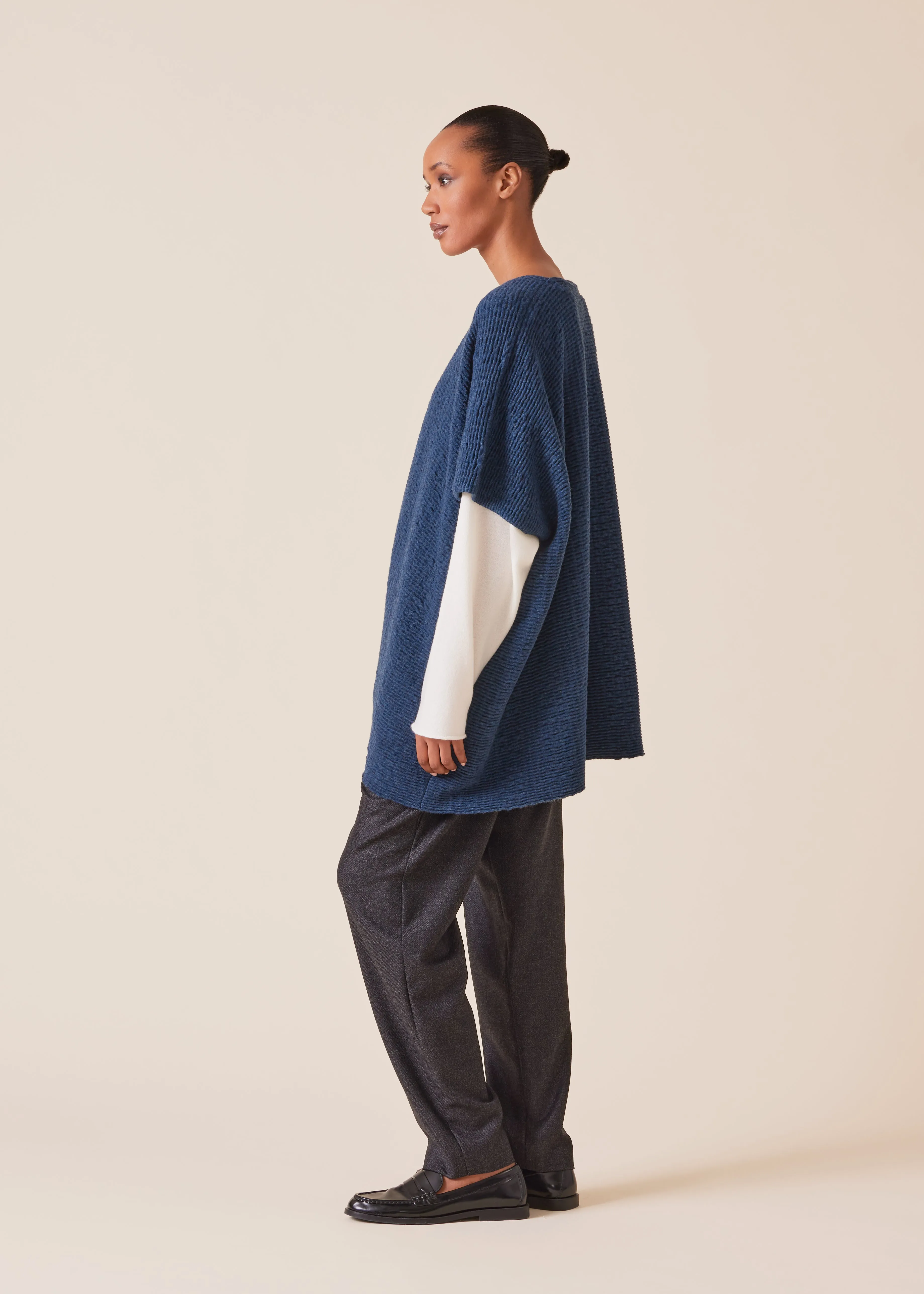 cashmere double breasted sleeveless knit cardigan - long plus sold by eskandar product image thumbnail 2