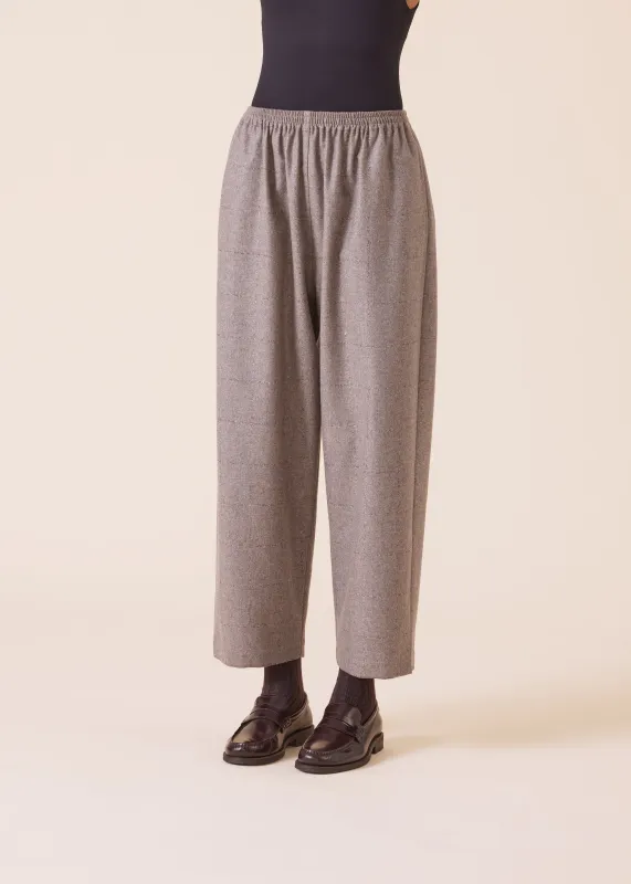 wool cashmere mix longer japanese trouser with ankle slits sold by eskandar