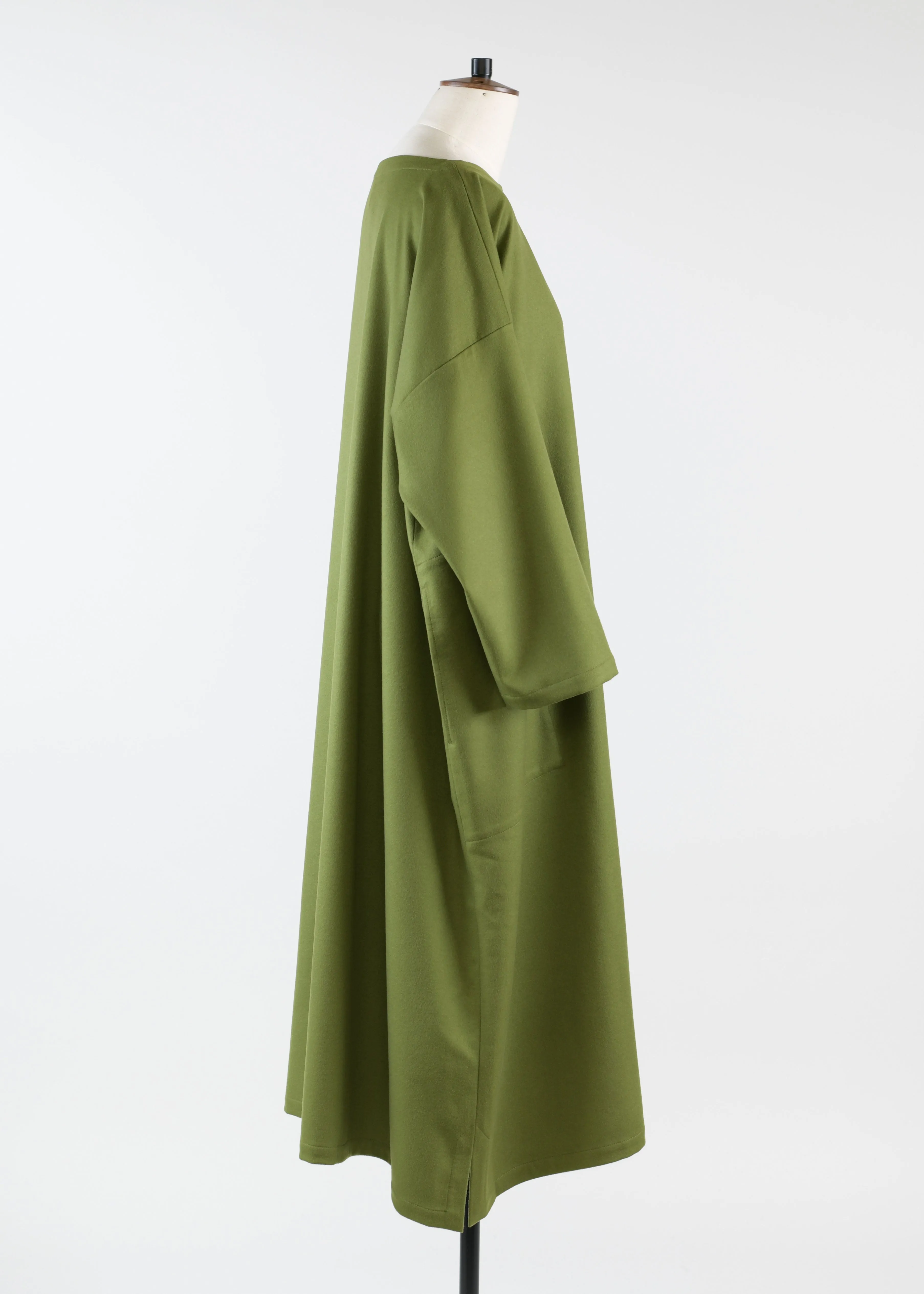 cashmere wide a-line scoop neck dress sold by eskandar product image thumbnail 3