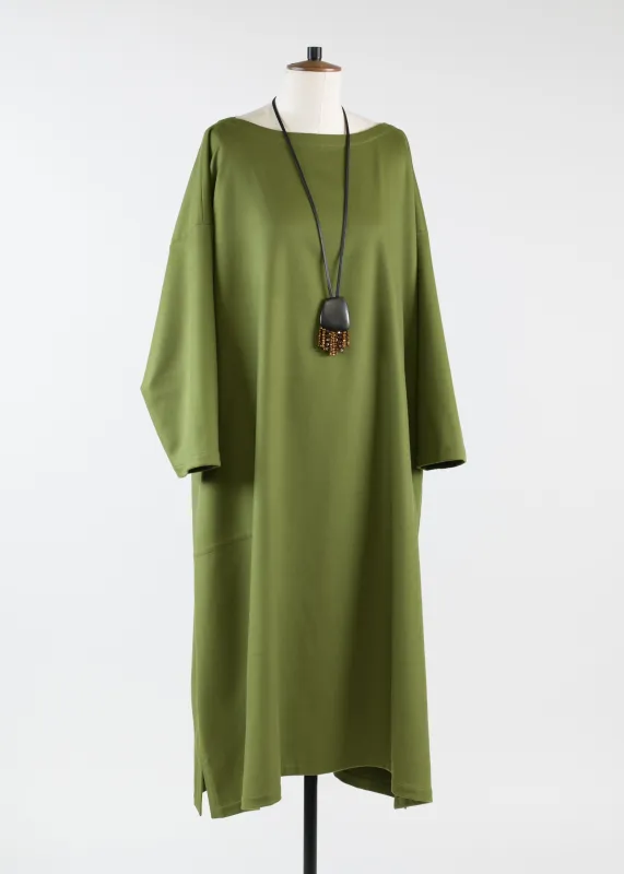 cashmere wide a-line scoop neck dress sold by eskandar