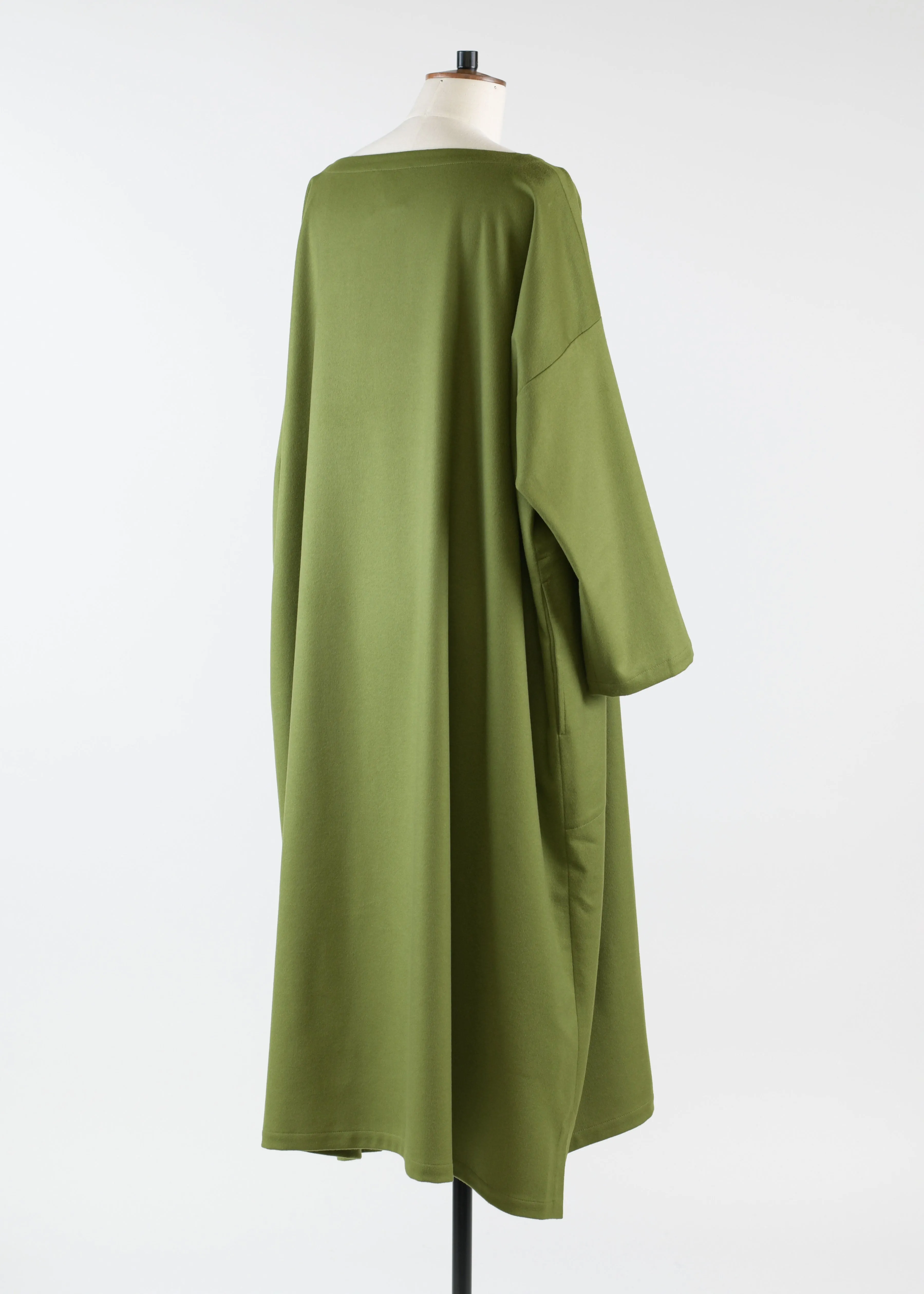 cashmere wide a-line scoop neck dress sold by eskandar product image thumbnail 4