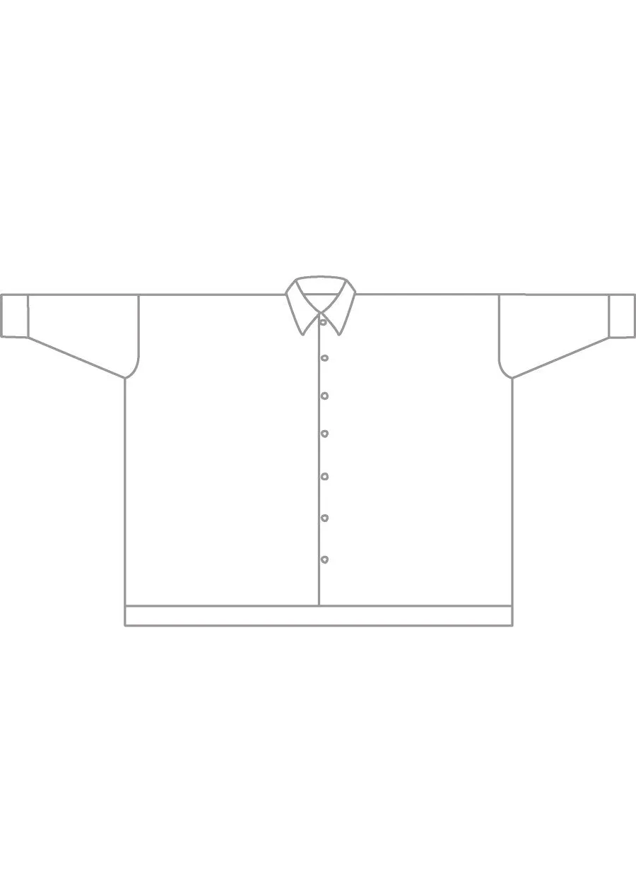 cotton wide longer back shirt with collar - long sold by eskandar product image thumbnail 5
