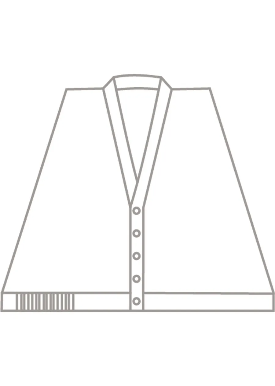 cashmere a-line sleeveless v neck cardigan - mid plus (black) sold by eskandar product image thumbnail 5