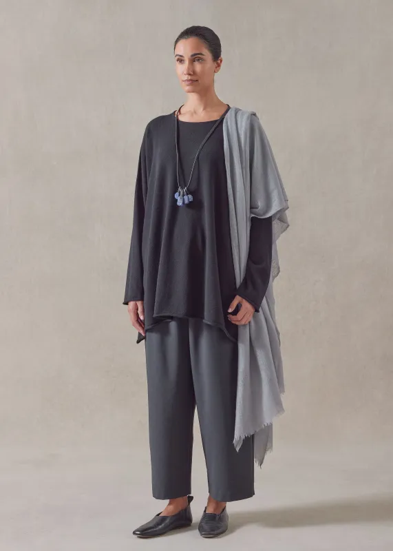 cashmere a-line bateau neck sweater - long sold by eskandar