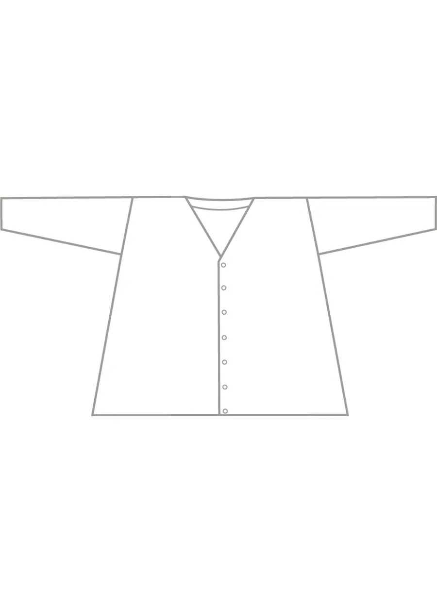 cashmere a-line V-neck cardigan - long (black) sold by eskandar product image thumbnail 5