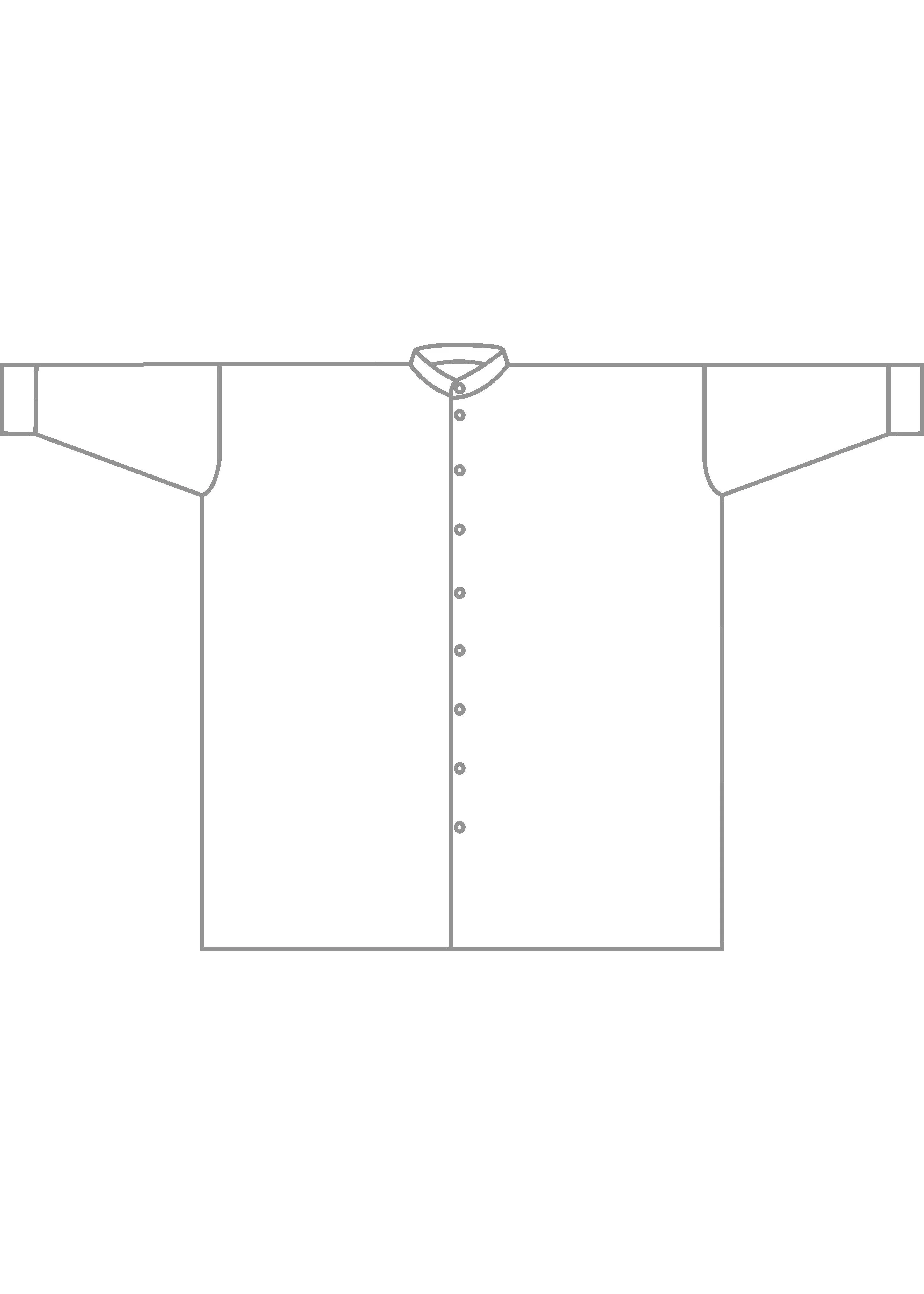 silk wide collarless shirt - very long with slits sold by eskandar product image thumbnail 4