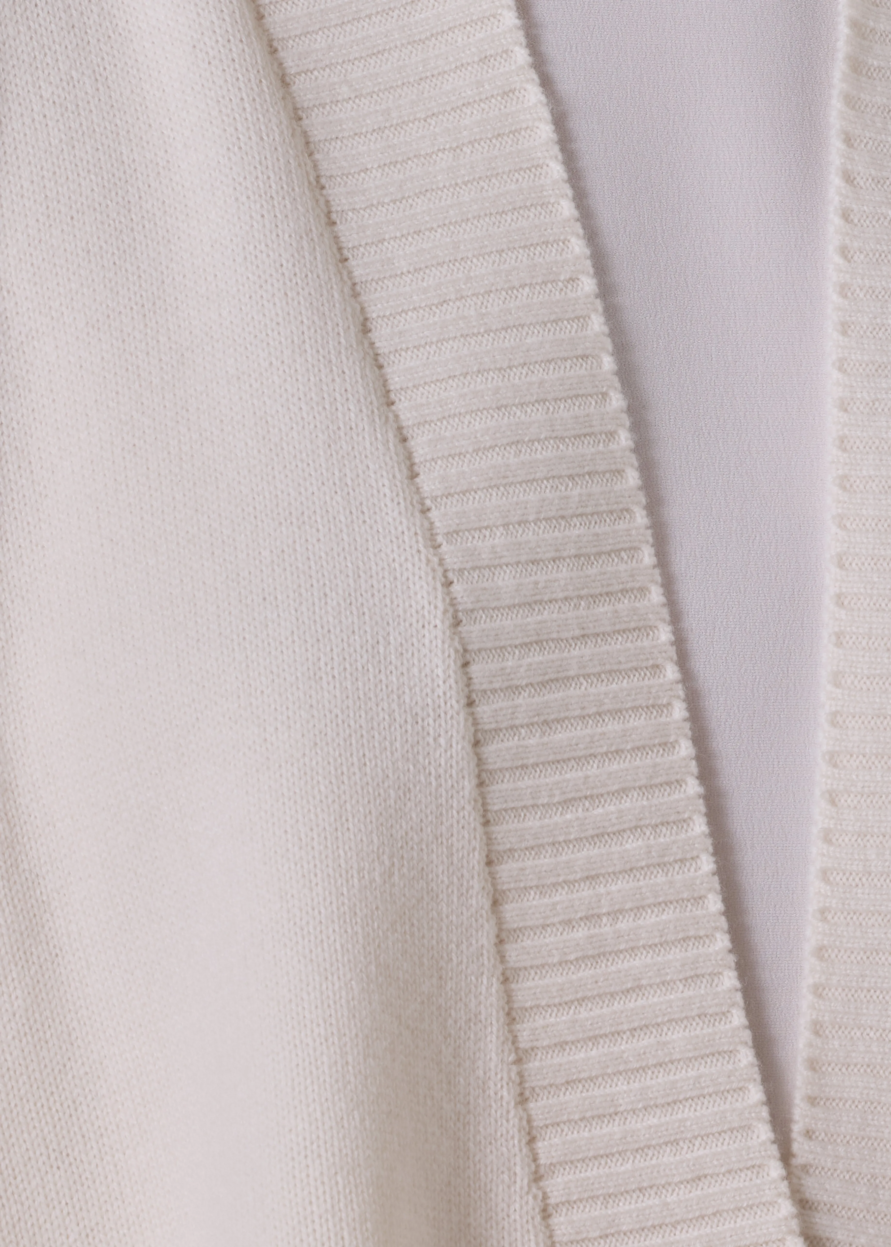 cashmere a-line sleeveless deep v-neck sweater - mid plus (ivory) sold by eskandar product image thumbnail 5