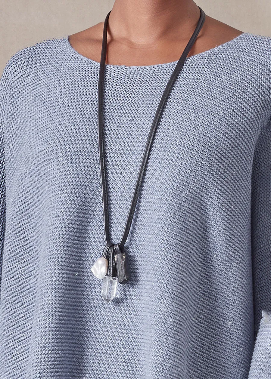 triple drop pendant with mixed elements sold by eskandar product image thumbnail 2