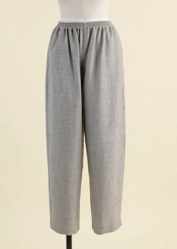 alpaca wool mix longer japanese trouser with ankle slits sold by eskandar