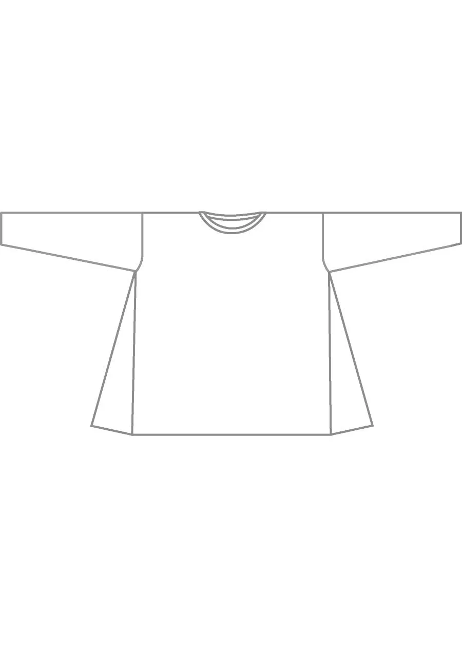 cotton jersey side panelled round neck t-shirt - mid plus (black) sold by eskandar product image thumbnail 5