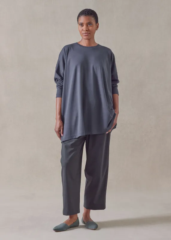 cotton jersey long sleeve boat neck t-shirt - long sold by eskandar