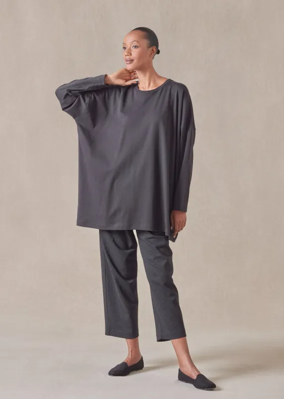 cotton jersey long sleeve round neck t-shirt - long sold by eskandar