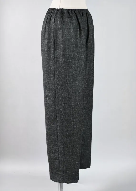 alpaca wool mix longer japanese trouser with ankle slits sold by eskandar