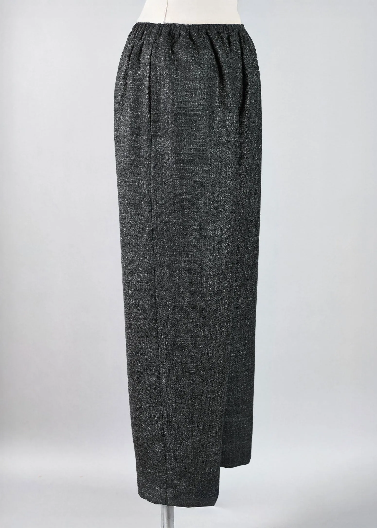 alpaca wool mix longer japanese trouser with ankle slits sold by eskandar