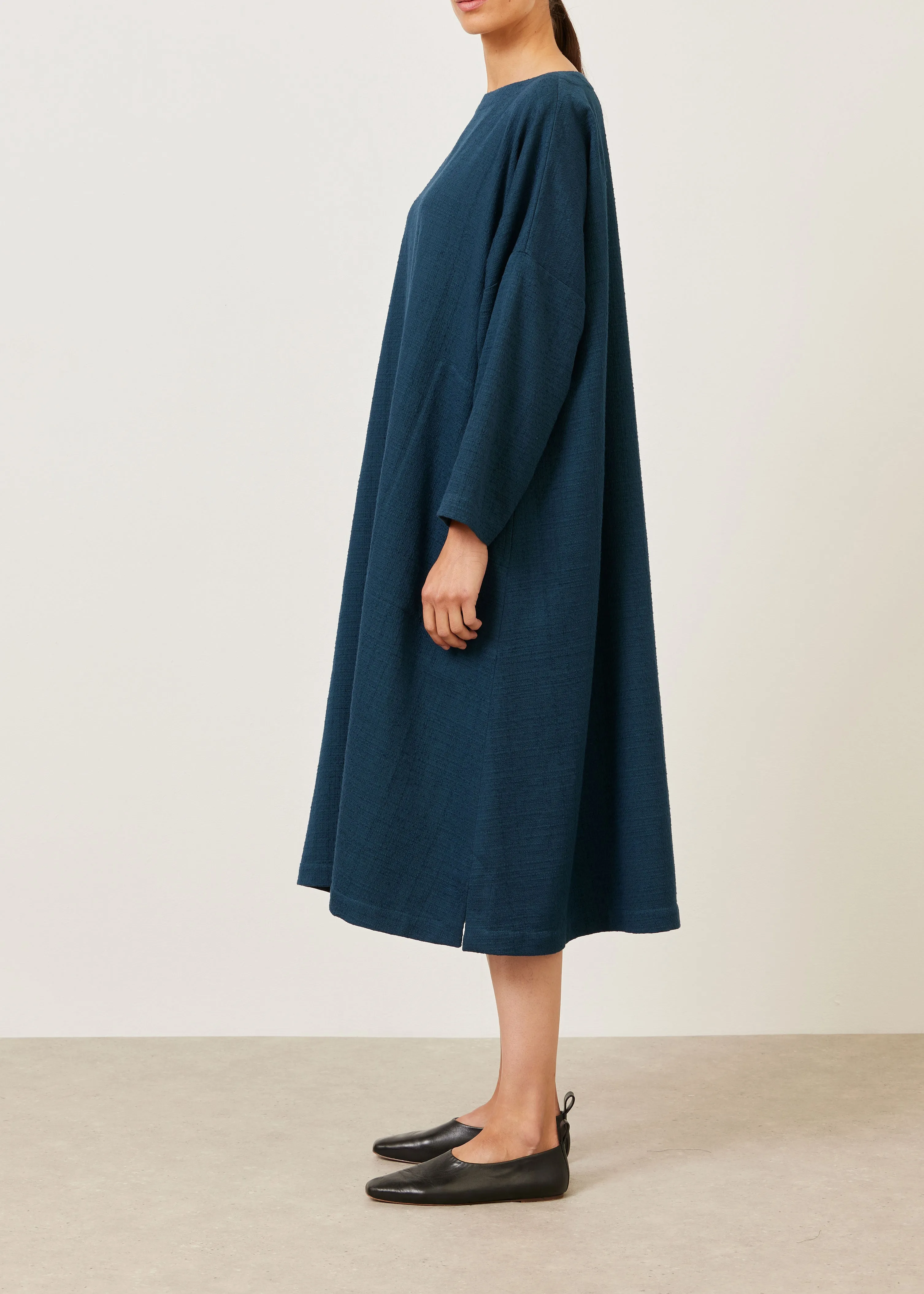 textured cotton imperial scoop neck dress sold by eskandar product image thumbnail 2