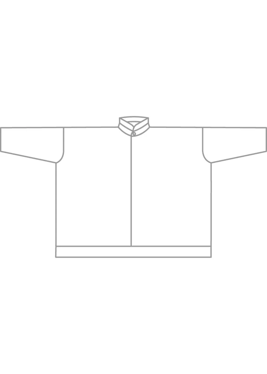 cotton wide longer back double stand collar shirt - mid plus sold by eskandar product image thumbnail 4