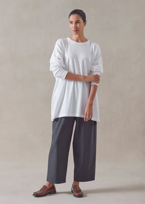 cotton jersey long sleeve boat neck t-shirt - long sold by eskandar